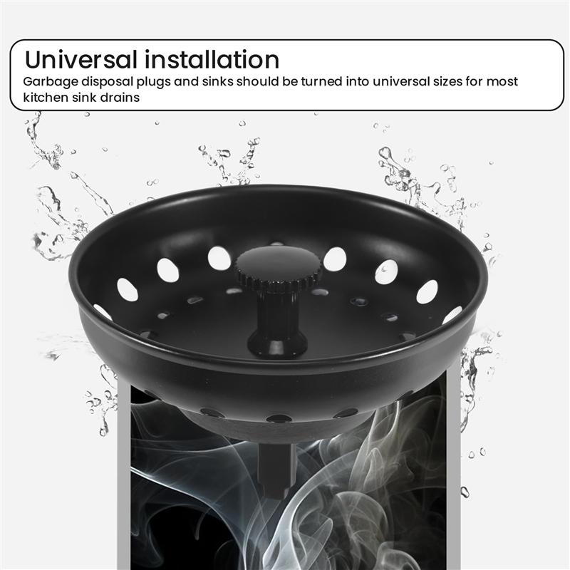 Good-3 Piece Kitchen Sink Plug Filter Garbage Disposal Plug, Stainless Steel Universal Anti-Clogging Kitchen Sink Filter