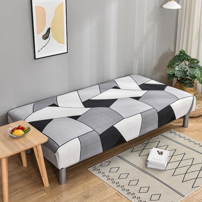 String Printed Folding Sofa Furniture Bed Cover Sofa Protector Covers Stretch Double Seat Cover Slipcovers For Living Room Area Geometric Print