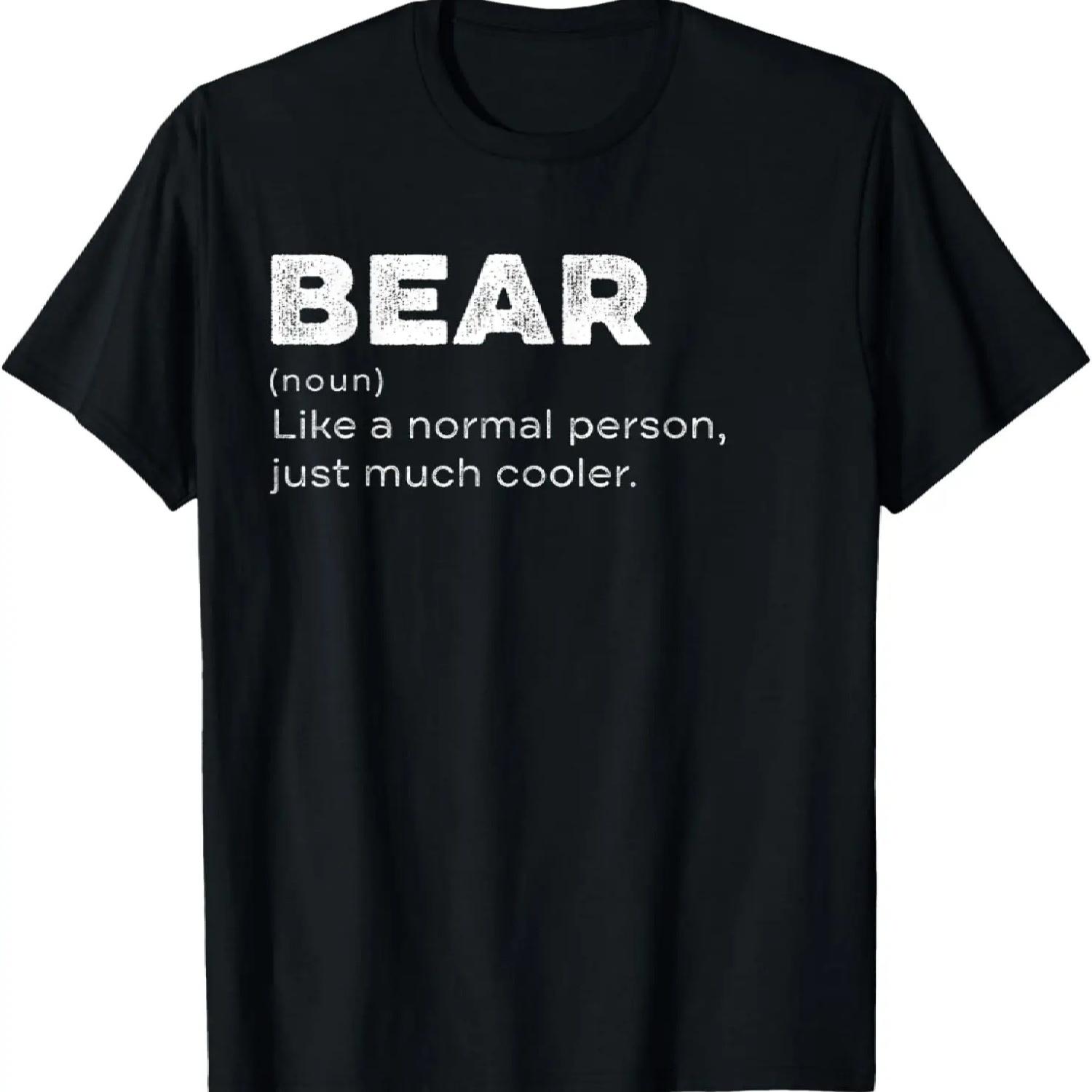 Bear Definition Personalised Name Funny Birthday T-Shirt S чёрный