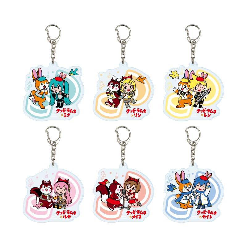 Hatsune Miku x Kuppy Ramune 01 Acrylic Keychain of [Deformed Illustration] (Box 6)