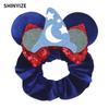 Christmas Disney Cute Ears Elastic Velvet Hairbands For Girls Sequins 4"Bows Headband Women Festival Trip DIY Hair Accessories