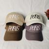 New alphabet baseball caps for men and women, big head circumference in spring and summer, small face, versatile sun hat, peaked cap Paris