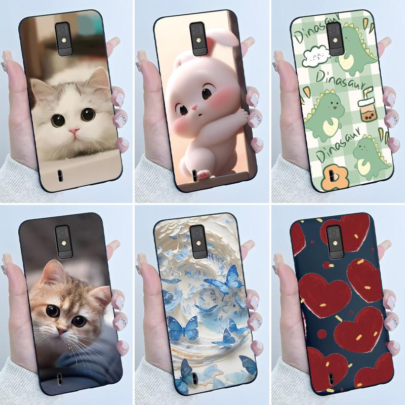 Cute Cartoon Case For ZTE Blade A32 Coque Capa Printing Shell Fundas BladeA32 Protective Cover Soft Silicone Black Casing Covers