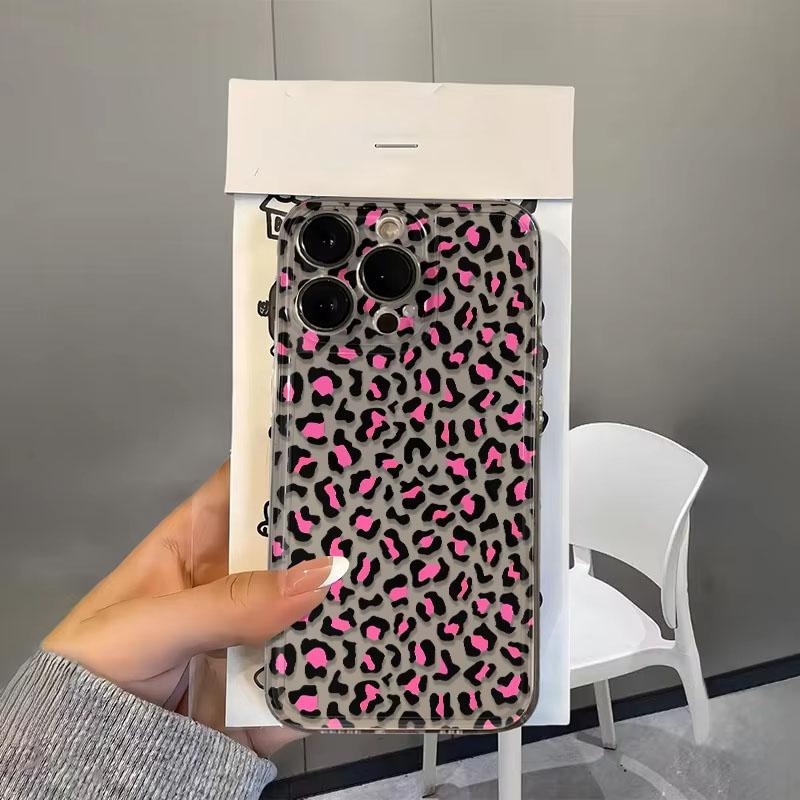 

Boteay Leopard Print Fashion Phone Case For iPhone 17 16 Pro Max 15 14 13 Mini 12 11 X XR XS 17 Air 16E 15 Plus Soft Clear Cover iPhone 12 mini