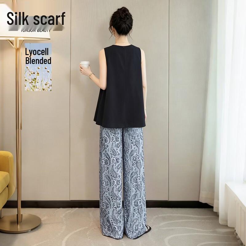 Women s Lyocell Linen Two-Piece Set M
