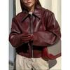 Women S Short Loose Moto Pu Leather Jacket Spring Autumn Fashion Coat