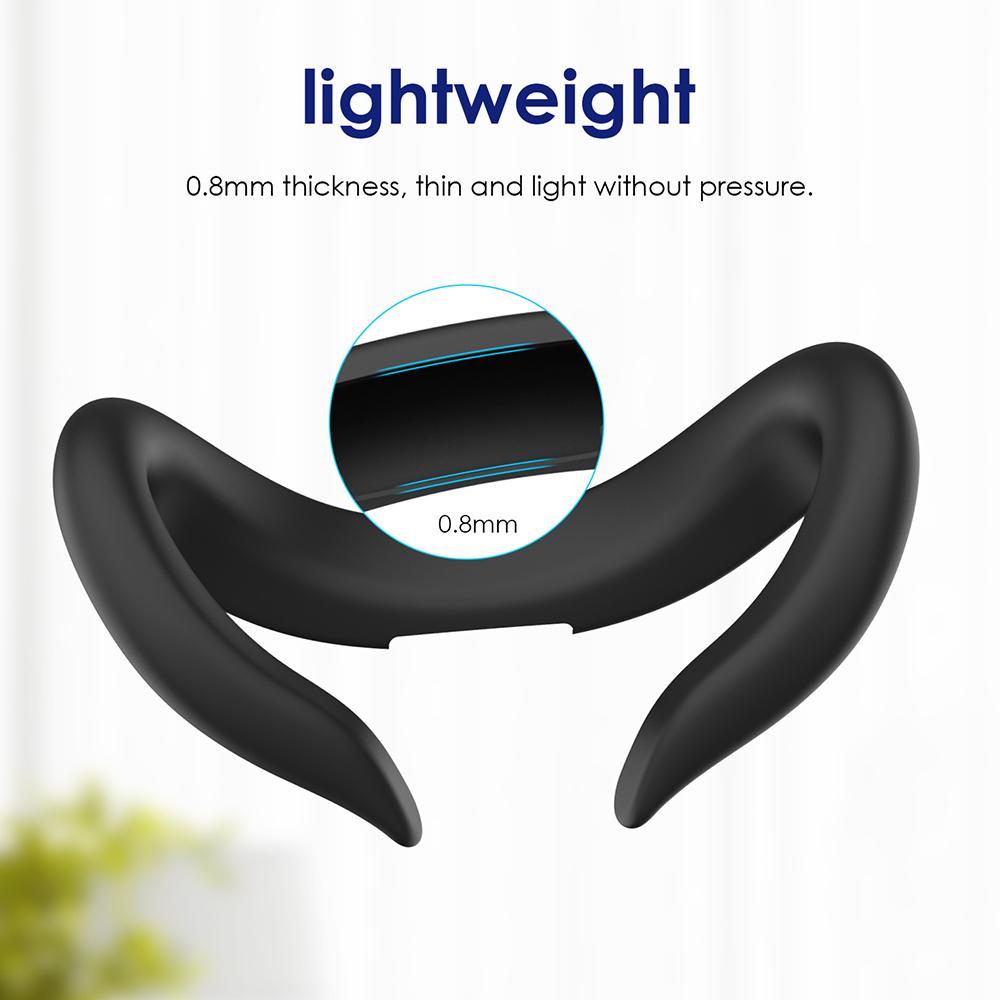 

WOLMTT For Meta Quest 3 VR Silicone Eye Mask Anti-sweat Protective Cover Black