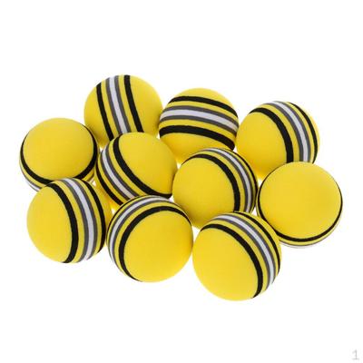 10 sztuk piłek golfowych z pianki EVA do treningu swingu, żółte