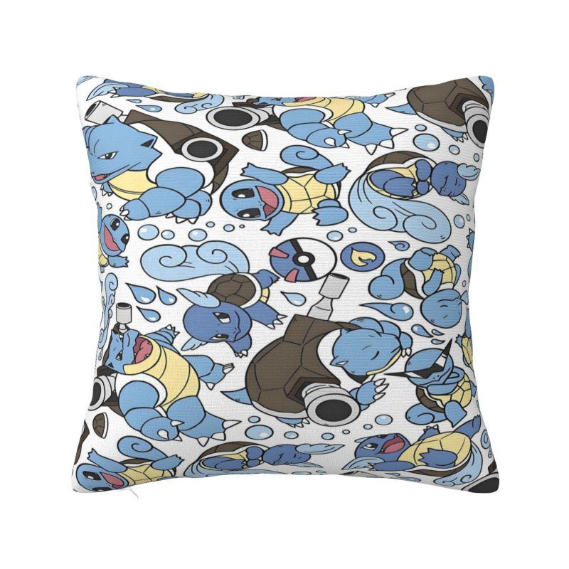 Custom Squirtles Anime Cushion Covers Play Game Velvet Cute Pillows 30cmx30cm