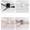 42 52 Inch Ceiling Fans No Light DC Motor Remote Control Cooling Fans Lamp Low Floor Ceiling Fan White wood Black Color FANS
