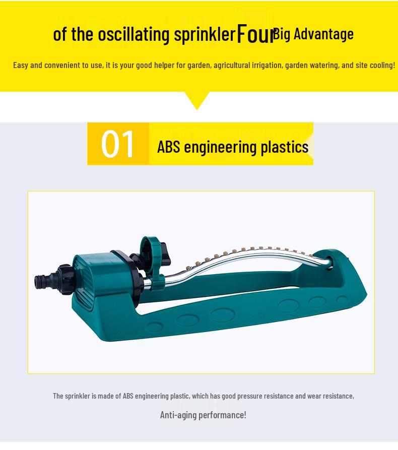 Automatic Oscillating Sprinkler for Lawn, Garden & Agriculture