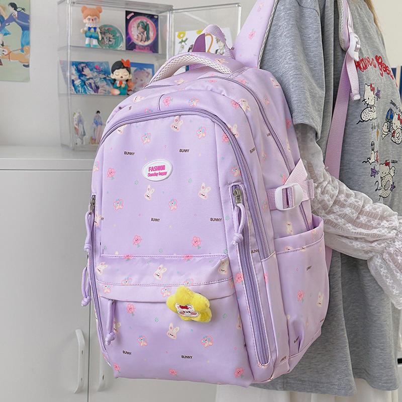 Summer new primary school students cute schoolbag, college students sweet girl schoolbag large capacity backpack