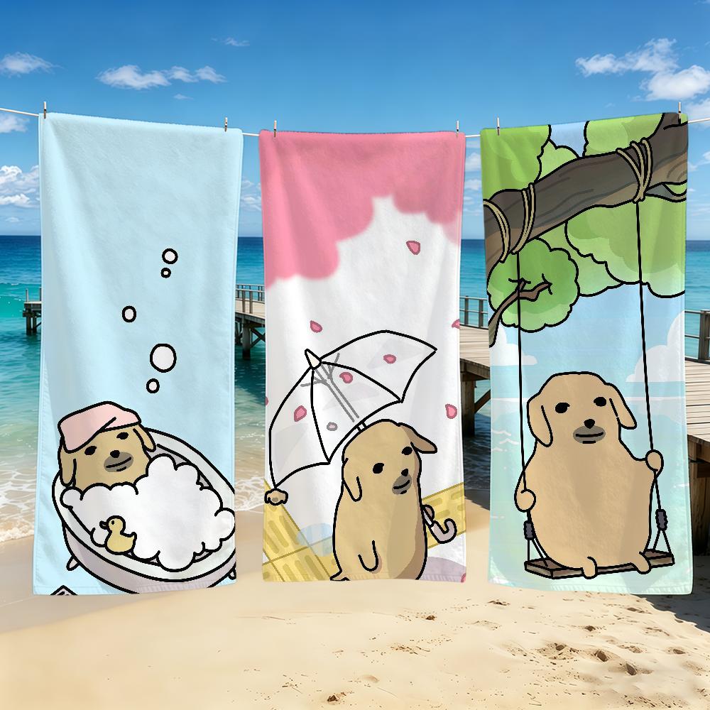 Nudaeng Hund Lustiges Meme Handtuch Für Outdoor Camping Strandhandtuch Super Saugfähig Schnell Trocknend Sommerhandtuch