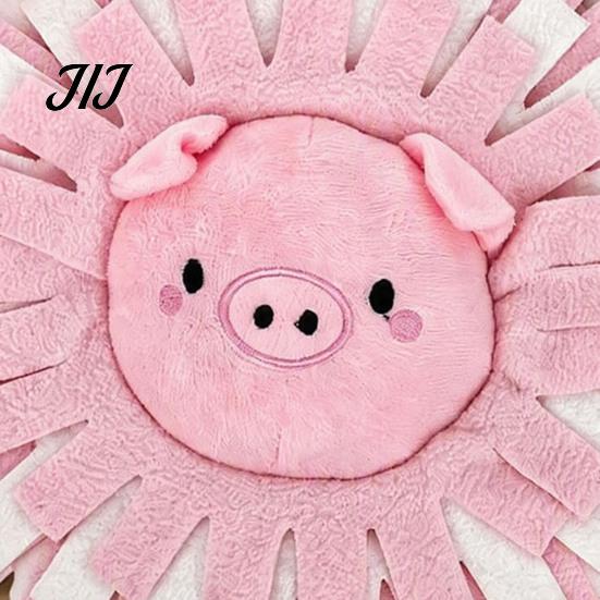 Stress Reducing Pet Toy Dog Snuffle Mat with Crinkle Paper, Interactive Feeding Squeaky Toy, Enrichment Cartoon Animal Design, Sniffing Foraging