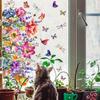 Various Styles of Colorful Butterfly and Floral Static Cling Window Stickers Double-Sided Visible Decorative Window Removable