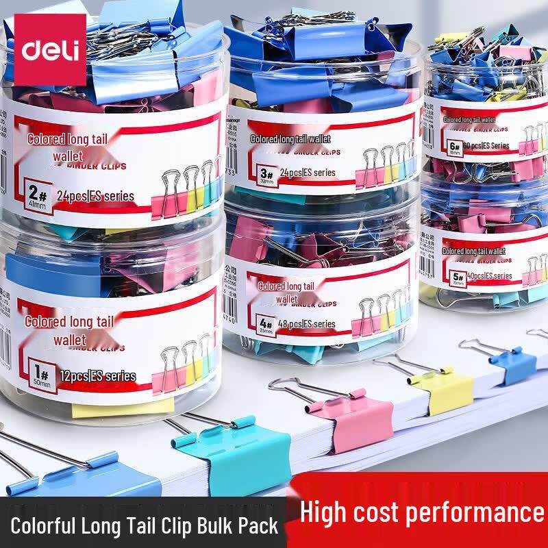 Deli Colored Metal Binder Clips