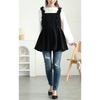 [Gold Japan] Large Size Ladies Tops Tunic Camisole Frills Balloon Peplum Stretch Gather Layered Spring Summer Jp531 5L Black