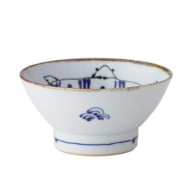 Nishikai Pottery Rice Hasami Kotohogi Kurawanka Turtle 18196 Bowl, White, 12cm, Ware, Bowl, Pattern,