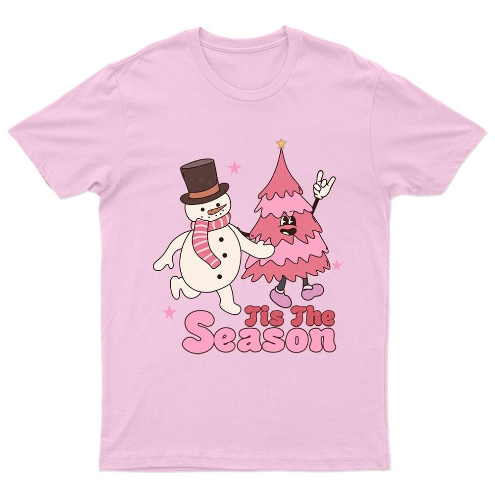 Tis The Season SnowUnisex TShirt Unisex Gift Retro Seasonal Funny Xmas Santa