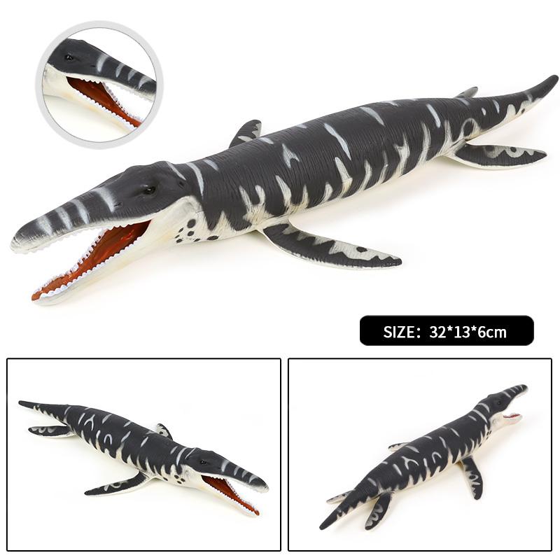 Oenux New Sealife Animals Model Prehistoric Mosasaurus Liopleurodon Kronosaurus Action Figures Solid PVC Collection Toy Kid Gift
