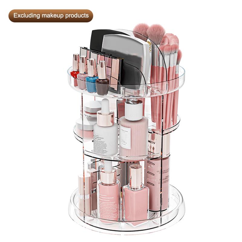 360 Rotating Makeup Organizer For Vanity,Clear Spinning Organizer And Make Up Organizers For Counter
