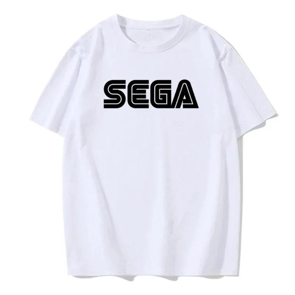 Novinka Pánské tričko s potiskem loga Sega Letní volnočasové s krátkým rukávem Módní pouliční oblečení Harajuku Velké pánské tričko