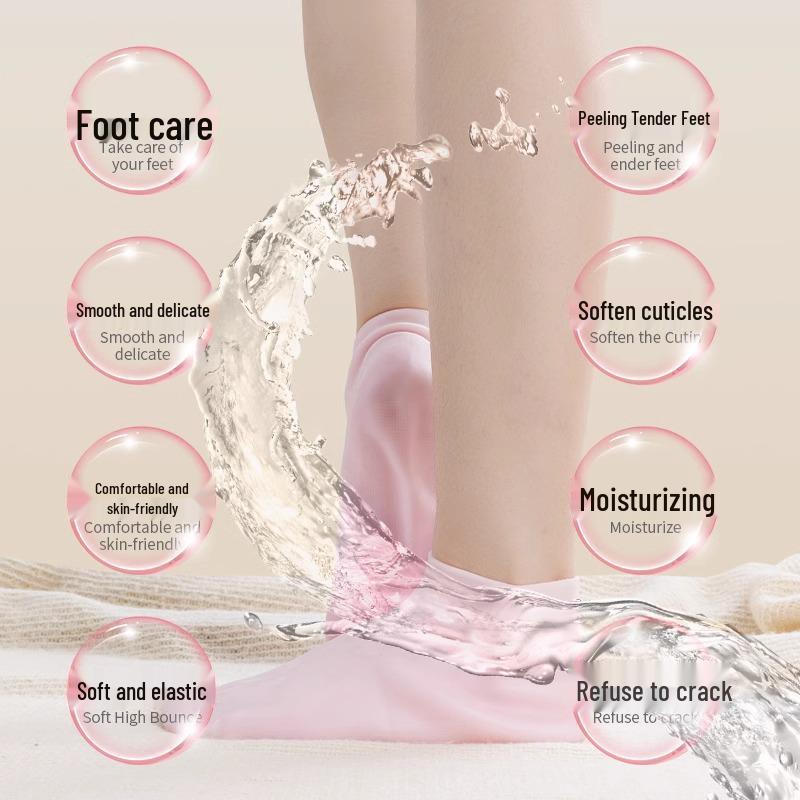 Soft Silicone Heel Protection Socks - Moisturizing Anti-Cracking Foot Cover for Women