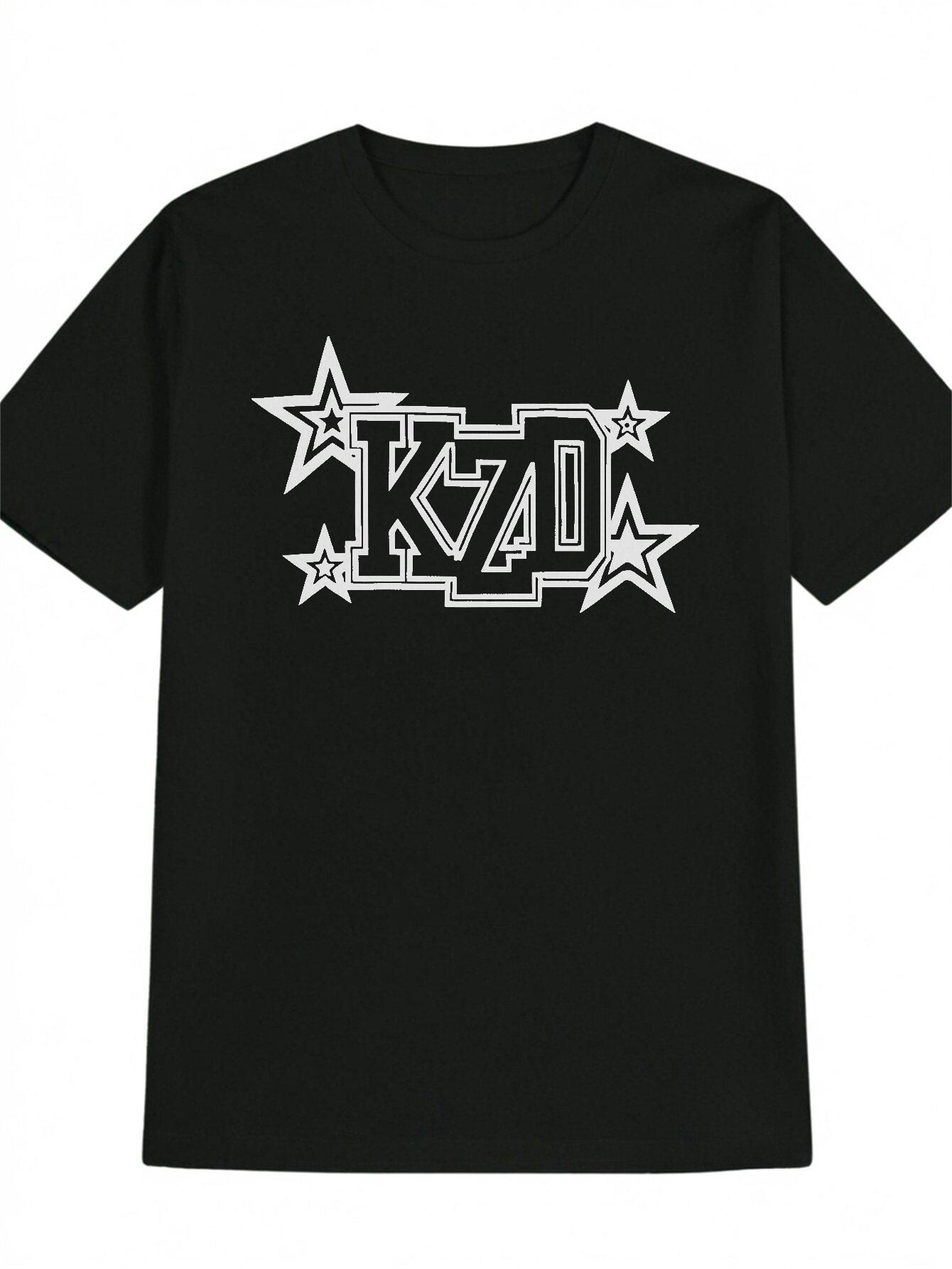 

Casual Graphic T-shirt - KZD Skull & Star Design S