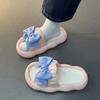 Mode Sommer Neue Schleifen-Slipper für Damen Trendige Indoor Niedliche und Vielseitige Dicke Sohle Slipper Ein-Linien-Slipper Outdoor Damenschuhe