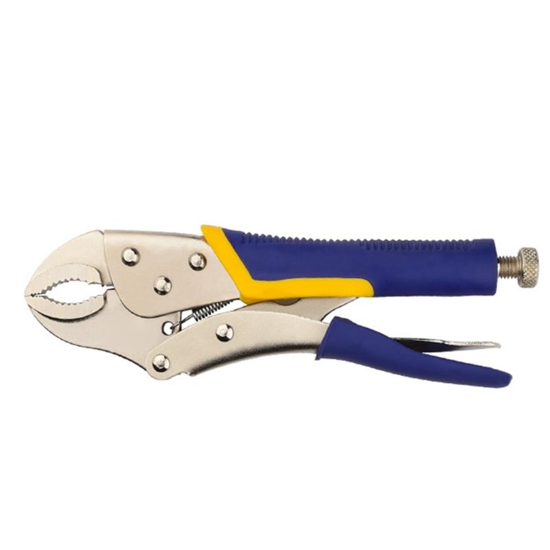 Industrial Grade C-Type Auto-Locking Pliers - Round Straight Pointed Jaw Quick-Sealing Fixing Pliers