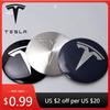 Autoaufkleber 4 Stück 56mm Tesla Radnabendeckel Mittelkappe Logo Hochwertiger Aufkleber für Tesla Model 3 Y S X Personalisierte Autoaufkleber