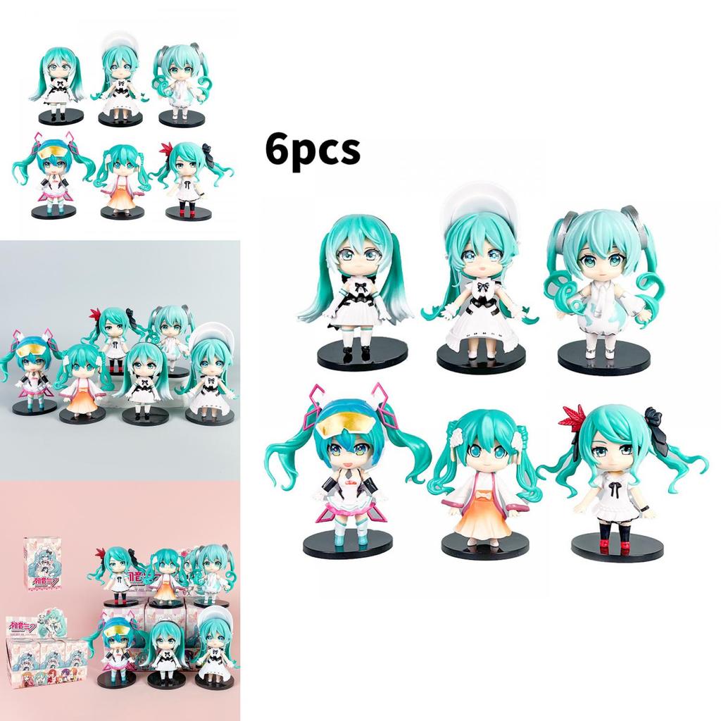 Hatsune Miku Chibi Pvc Figures Pack With Assembly For Collectors And Gift