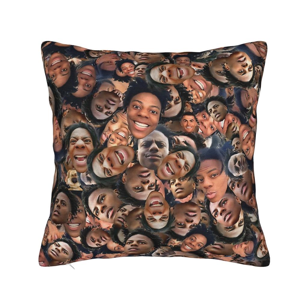 Ishowspeed Funny Meme Square Pillow Case Cushion Covers Awesome Zipper Decorative Throw Pillow Case Cover For Home 45*45Cm