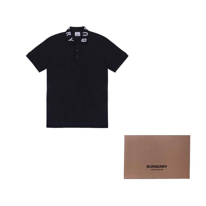 Burberry Men Ryland Collar Logo Polo Black 80675361