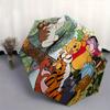 Winnie the Pooh,Forest Friends Themed Automatic Opening and Closing Folding Umbrella, Reinforced 8 Ribs, Compact Travel Design, Fashionable