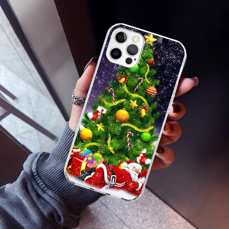 Christmas Santa Claus Present Phone Case For iPhone 17 Air 16 15 Pro Max 14 Plus 13 Mini 12 11 Cover 7 8 SE Silicone Shell Print