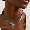 Hand Beaded Natural Stone Colorful Fashion Versatile Clavicle Necklace