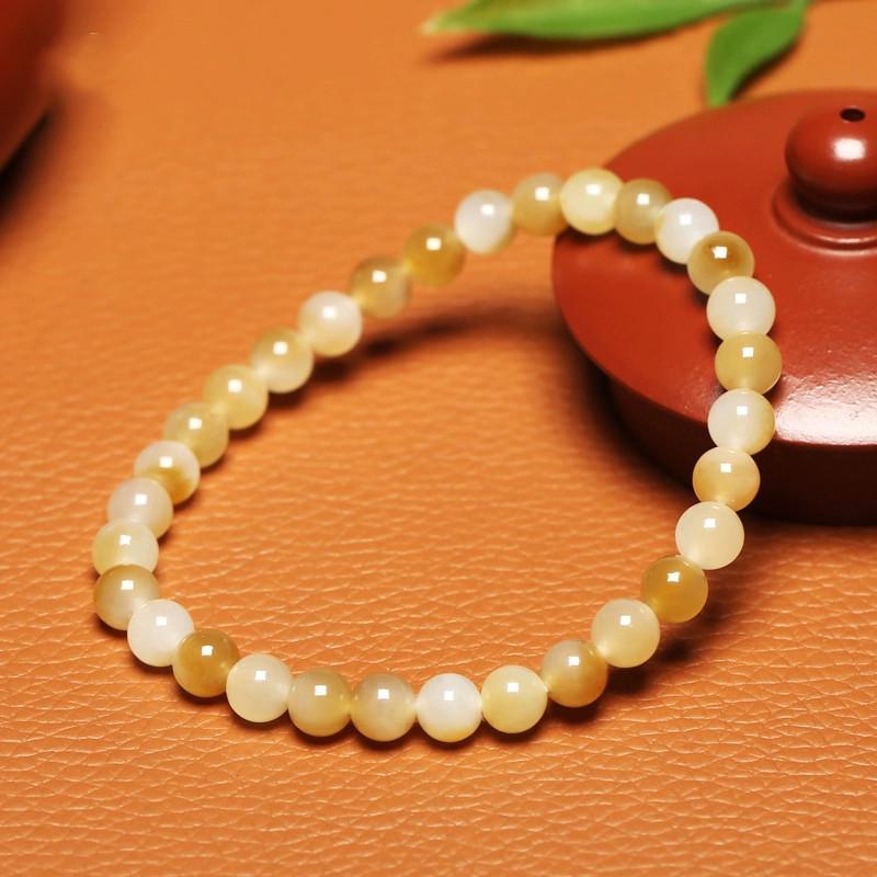 Refined Chinese Hetian Jade Bracelet - Elegant Single Circle Design