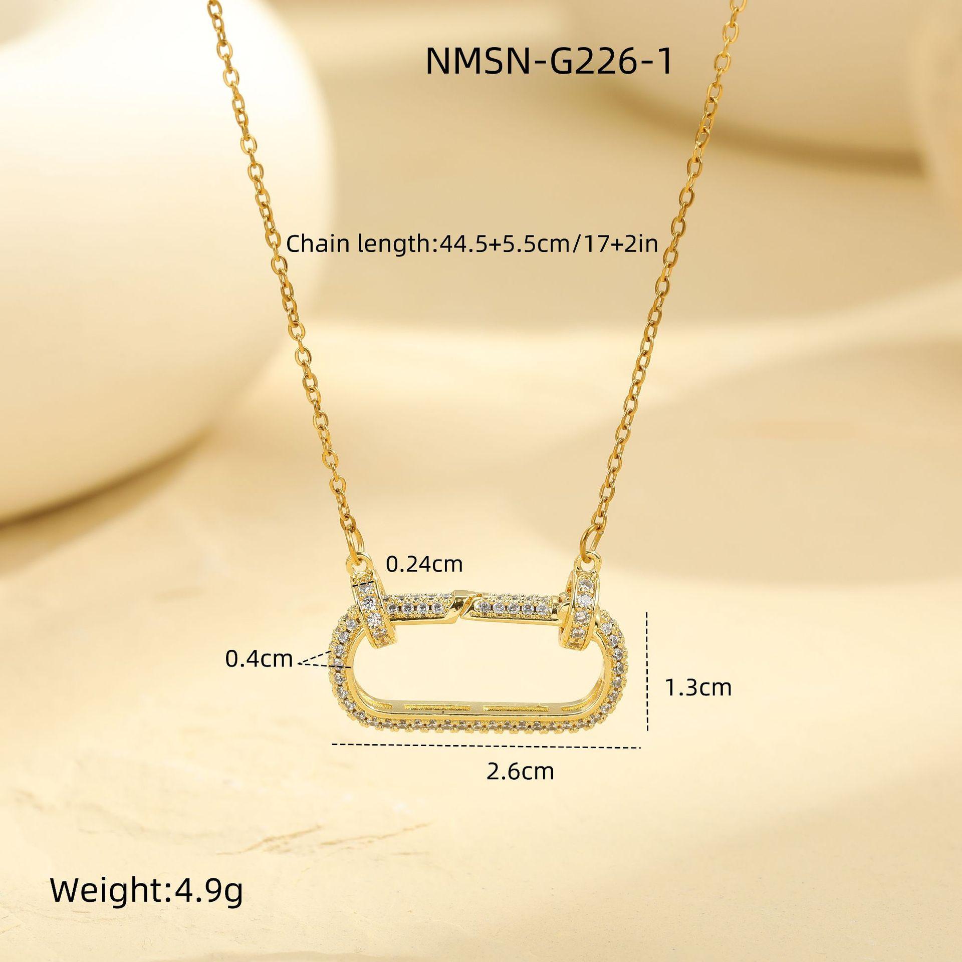 GEMCHIC Women s Stainless Steel Oval Diamond Inlaid Necklace Fashion Trendy Casual Chain