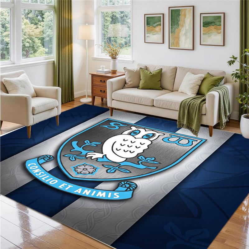 Sheffield Wednesday Design Crystal Velvet Rug Soft Decorative Mat for Bedroom Entrance