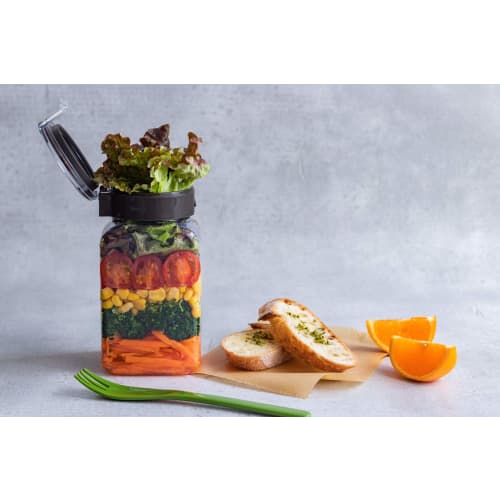 [.co.jp Exclusive] [Official] Takeya Freshlock Storage Containers, Set of 4, Square, 500ml, with Spoon, Airtight, Refrigerator-Safe, Perfect for Prote