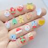 50pcs Resin Mini Colorful Christmas Snowman Tree Santa Claus Deer Flatback Figurines Nail Art DIY Scrapbook Accessories Crafts