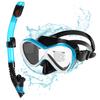 Kids Professional Swimming Goggles with Dry Snorkel Tube Set Anti-fog Goggles for Scuba Snorkel