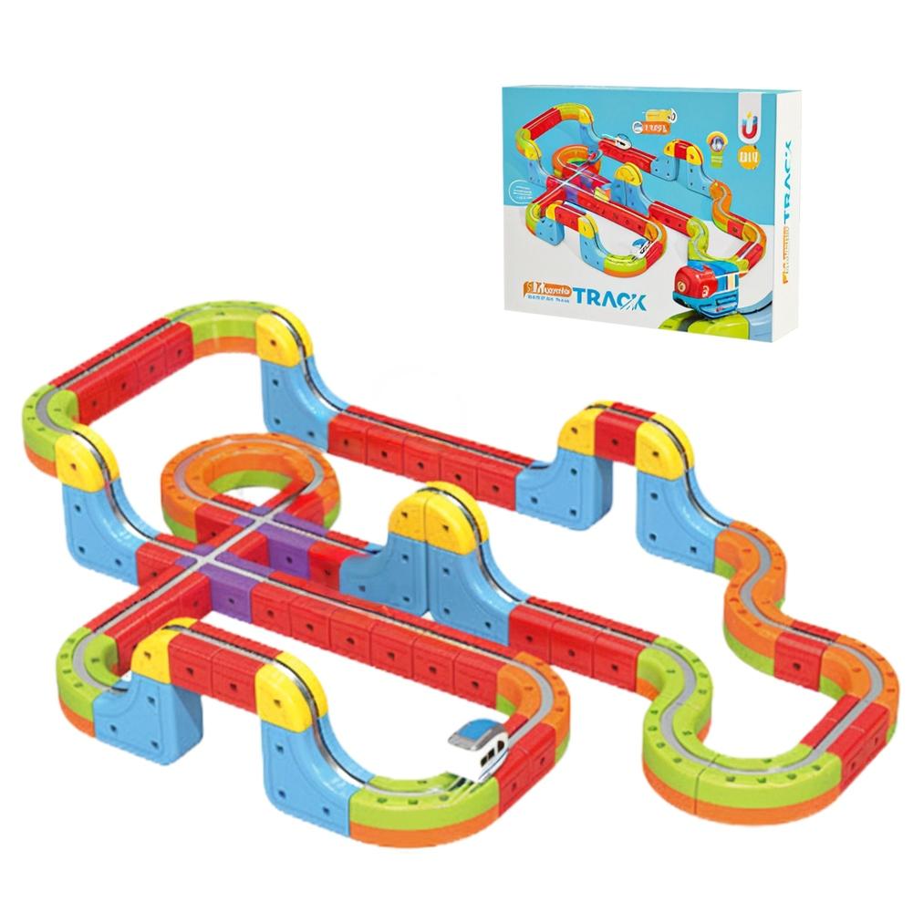 Magnetic Track Train Toys Building Blocks Set For Kids DIY Cube Magnetic Anti-gravity Levitating Train STEM Toy Boys Xmas Gift