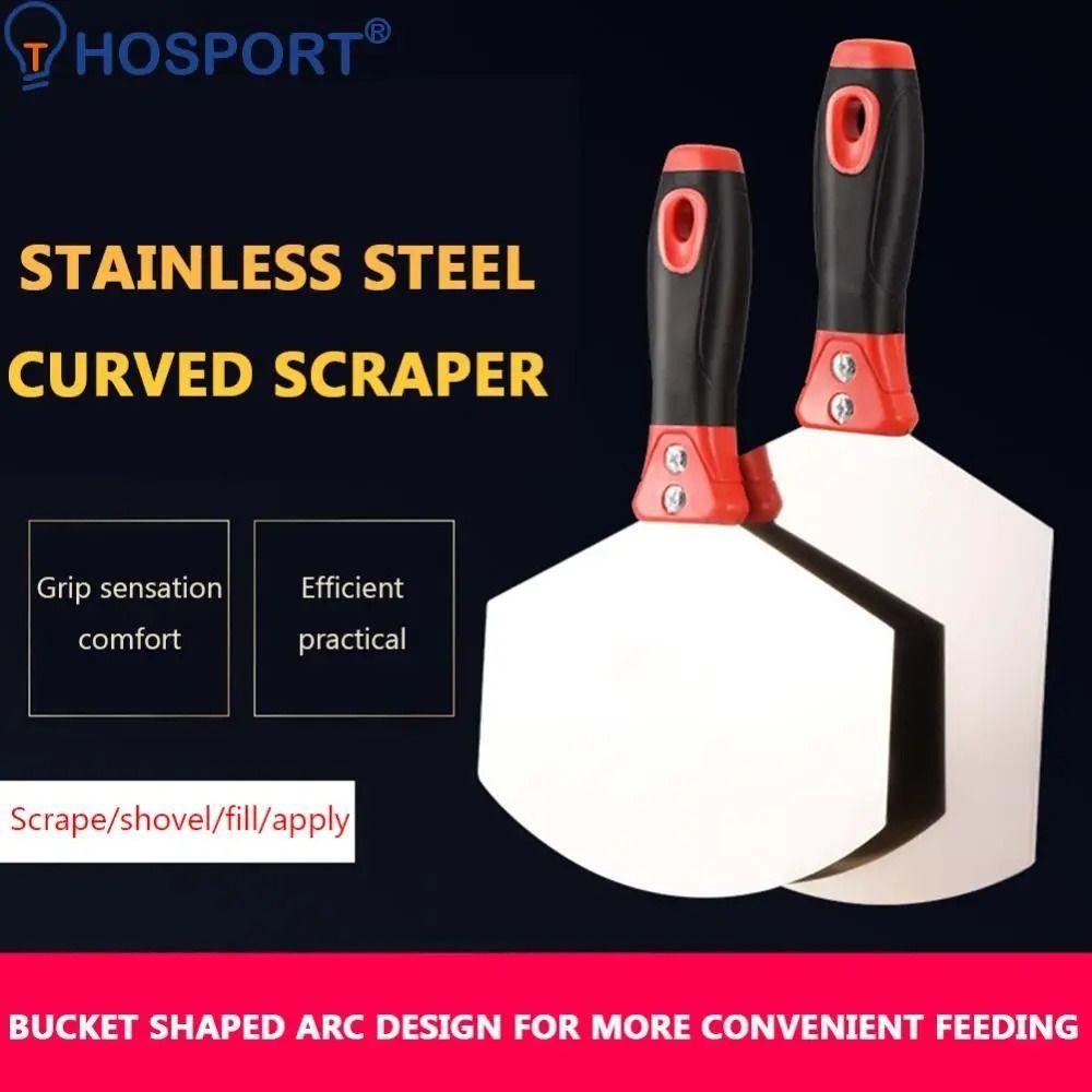 High-Quality Stainless Steel Curved Scraper Stainless Steel Plastering Trowel Painter