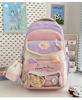 Schoolbag new high-value Japanese ins college style fresh and sweet small backpack girl candy contrasting splicing backpack