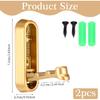 2 Pcs Folding Coat Hooks, Foldable Gold Wall Hooks for Bathroom Closet Space-Saving Foldable Hook Towel Hook Robe Hooks Wall Mounted for Hanging Coat