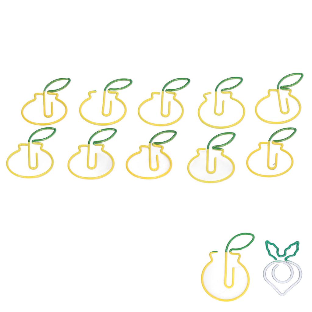 100 Pcs Shaped Paper Clips 2 Color Metal Material Light Portable Electroplating Process Easy Organiz