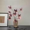 Luxury Artificial Butterfly Flowers in Glass Vase for B&B, Coffee Shop, and Home Decor