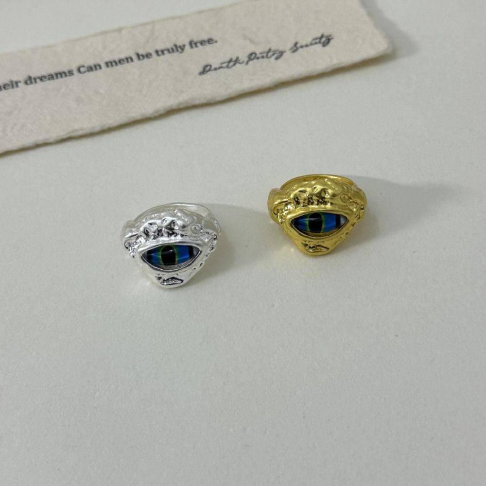Hollow Demon Eye Rings Korean Style Gothic Rings Cute Blue Eye Finger Buckle  Decoration